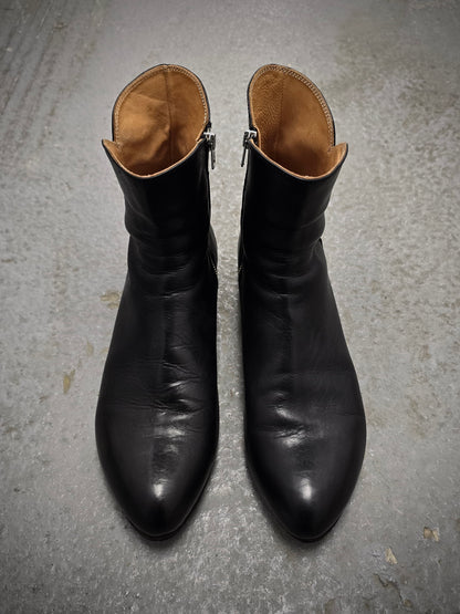 Reinhard Plank Side Zip Cow Leather Western Boots detail | DRIEW GARMENTS