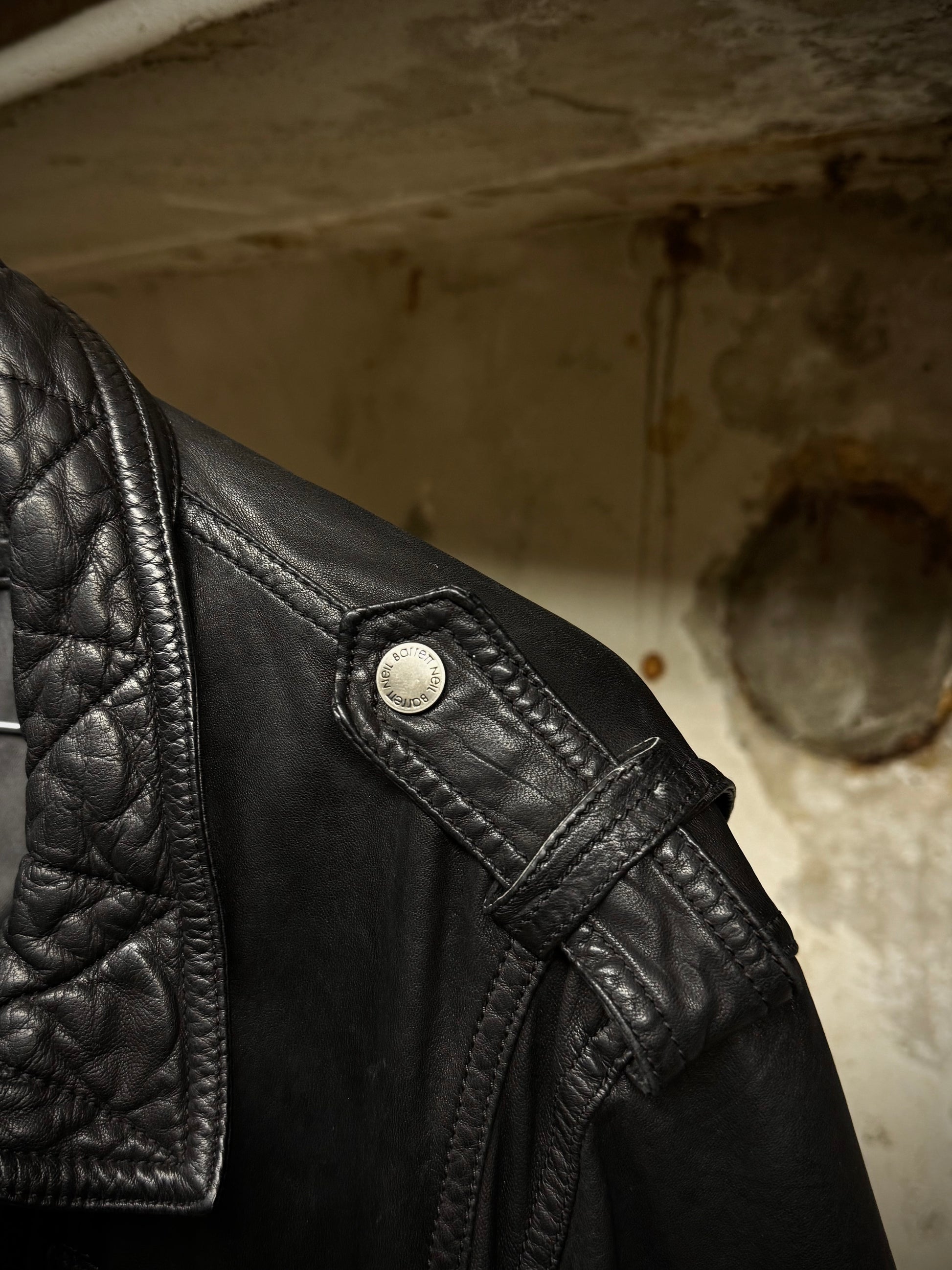 Neil Barrett Early 00s Multi Zip Goat Leather Field Jacket detail | DRIEW GARMENTS