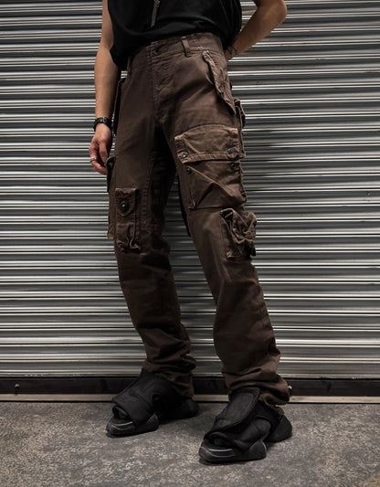 Julius_7 AW08 “Insanity in Industrial Inc. #2;” Cotton Gabardine Gasmask Cargo Pants
