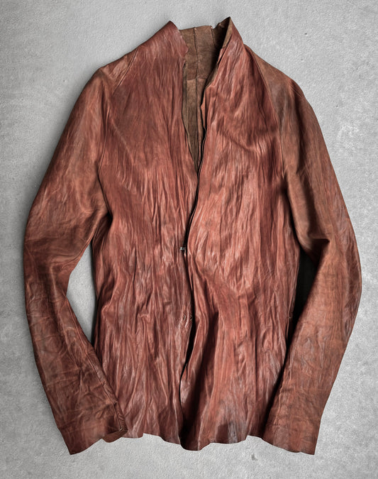 m.a+ by Maurizio Amadei ‘J13’ DAV 1.0 Unlined Raglan Cow Leather Anatomy Blazer