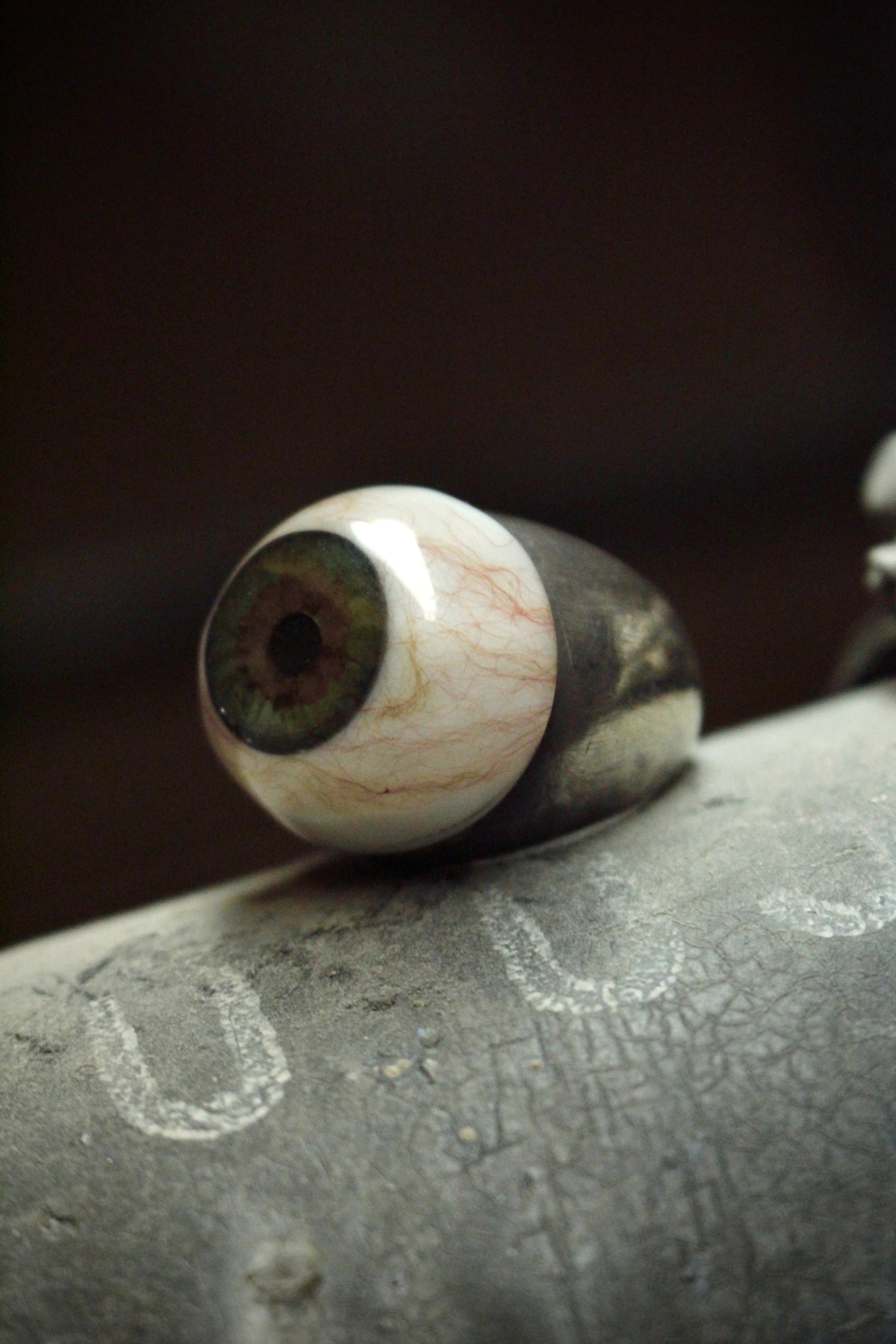 Carol Christian Poell 'MM/2144' Red Prosthetic Eye Silver Ring | Archive Fashion Toronto