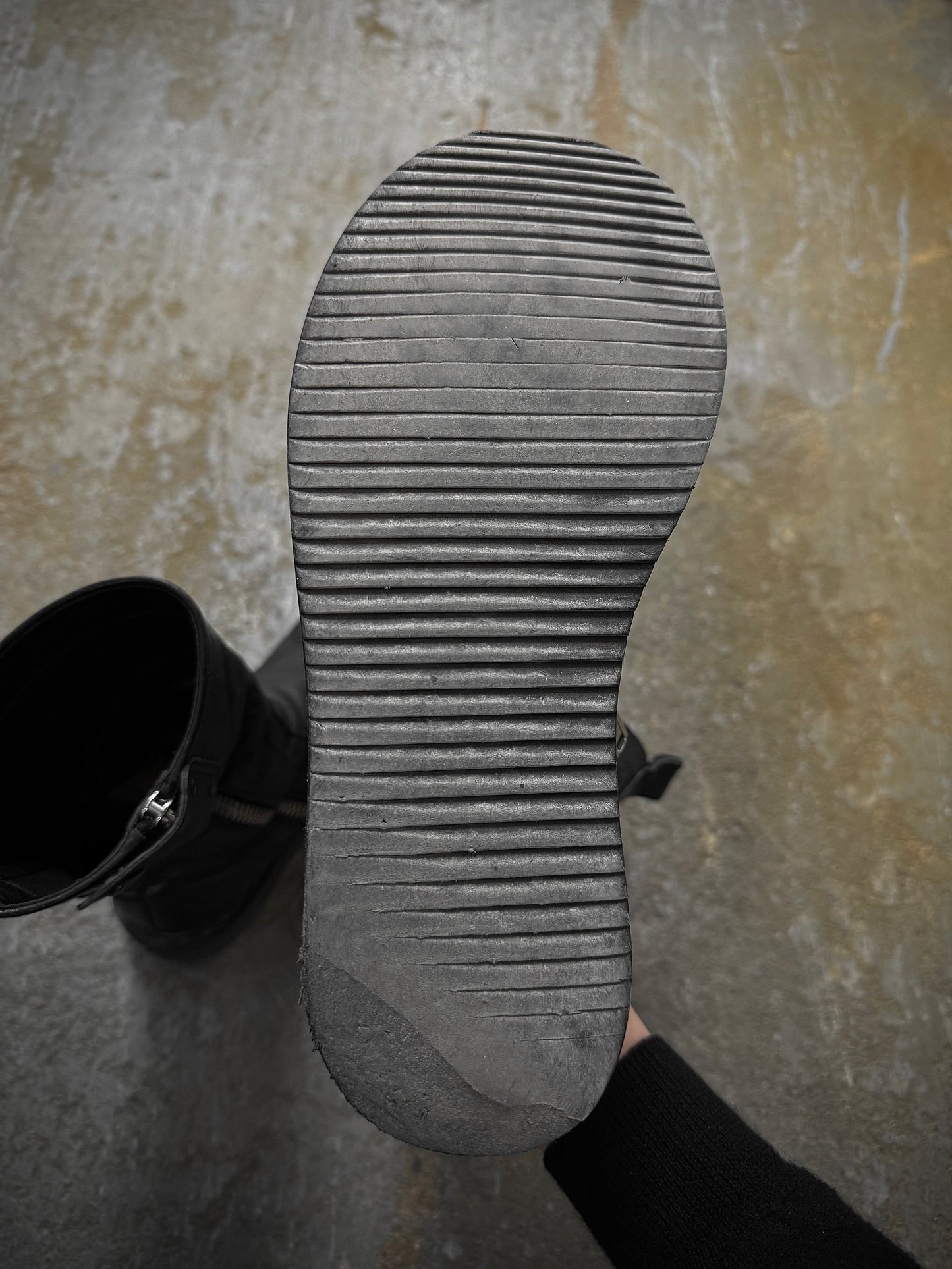 Rick Owens AW09 "CRUST" Side Zip Calf Leather Creeper Boots
