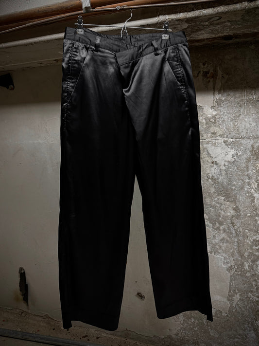 14thAddiction Early 00s Asymmetrical Hook Closure Wide Leg Pants