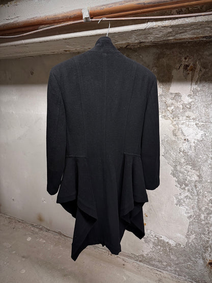 COMME des GARÇONS Late 80s Asymmetric Wool Victorian Tailcoat detail | DRIEW GARMENTS