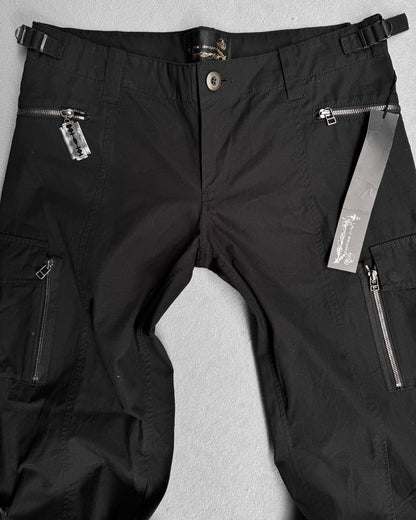 Kyoji Maruyama SS08 Black Flare Bootcut Cargo Pants