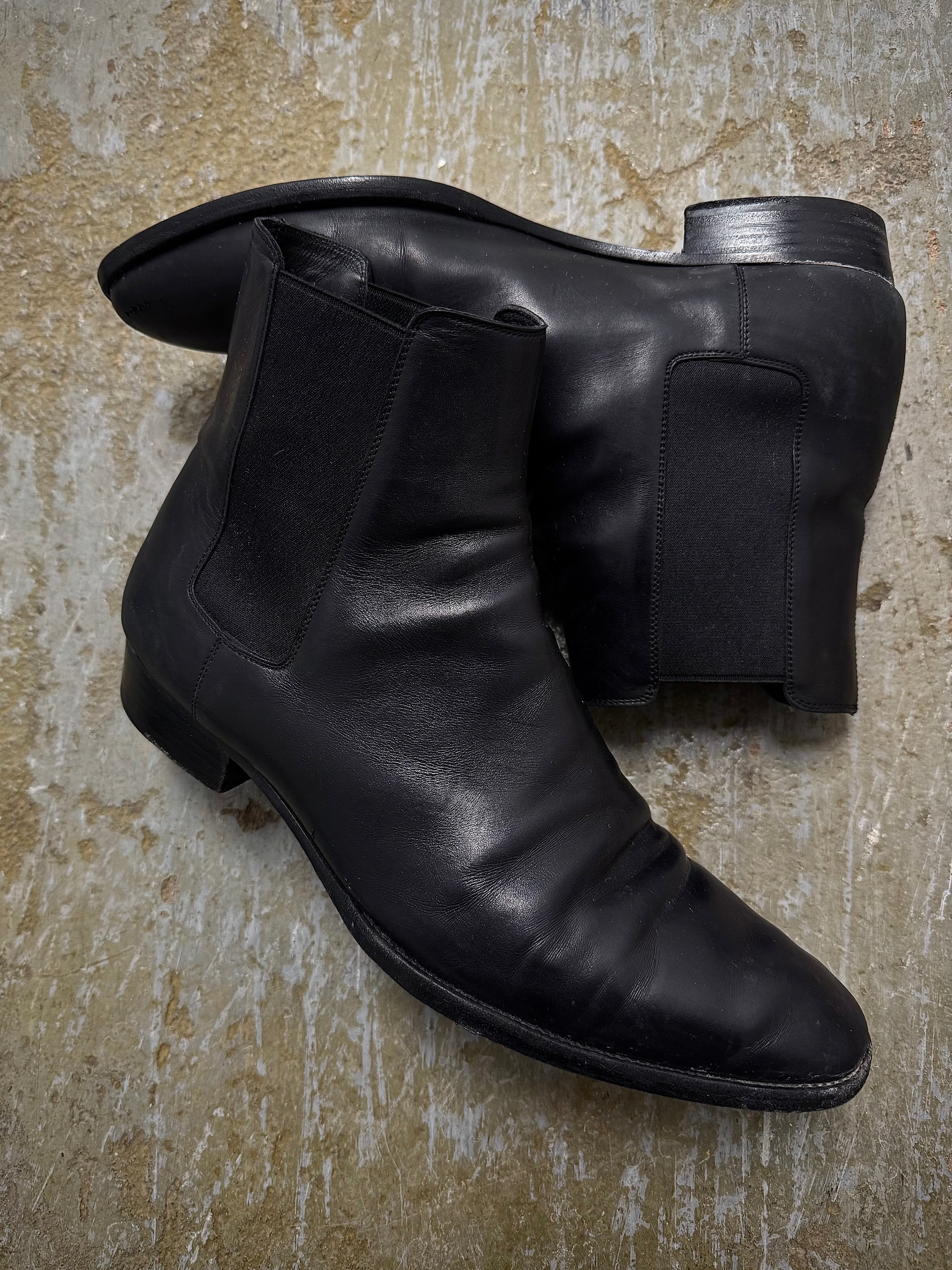 Saint Laurent Wyatt Chelsea Boots AW21 Black Leather – DRIEW