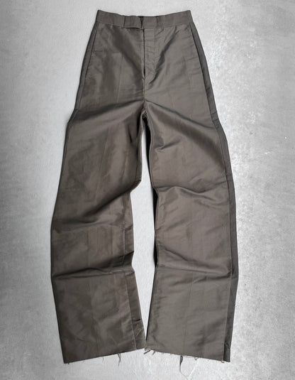 Rick Owens AW18 “SISYPHUS” Khaki Nylon Soul-trains Wide Leg Pants