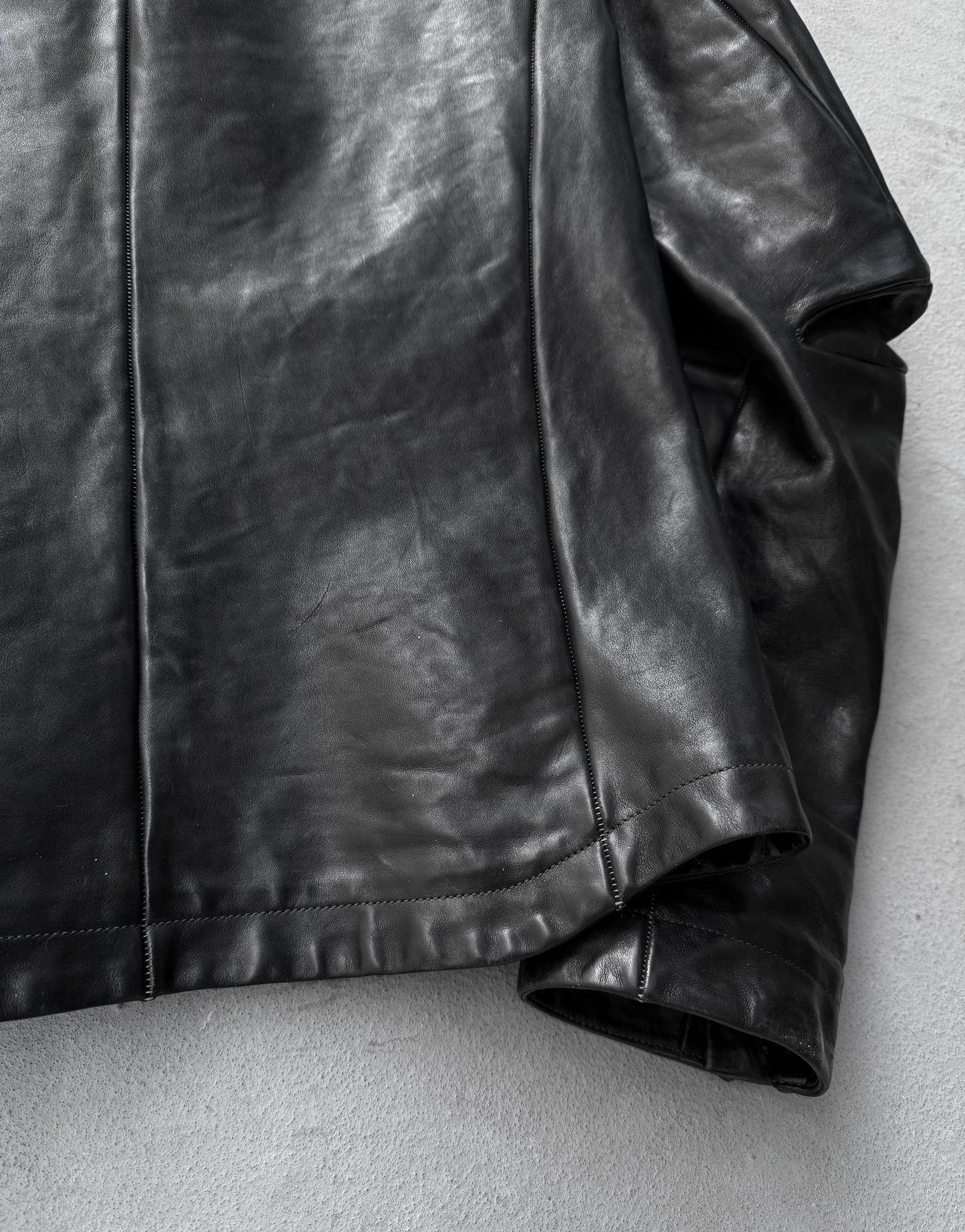 Carol Christian Poell ‘LM/2498 CORS-PTC/010’ Object-dyed Lined Scarstitch Horse Leather Jacket