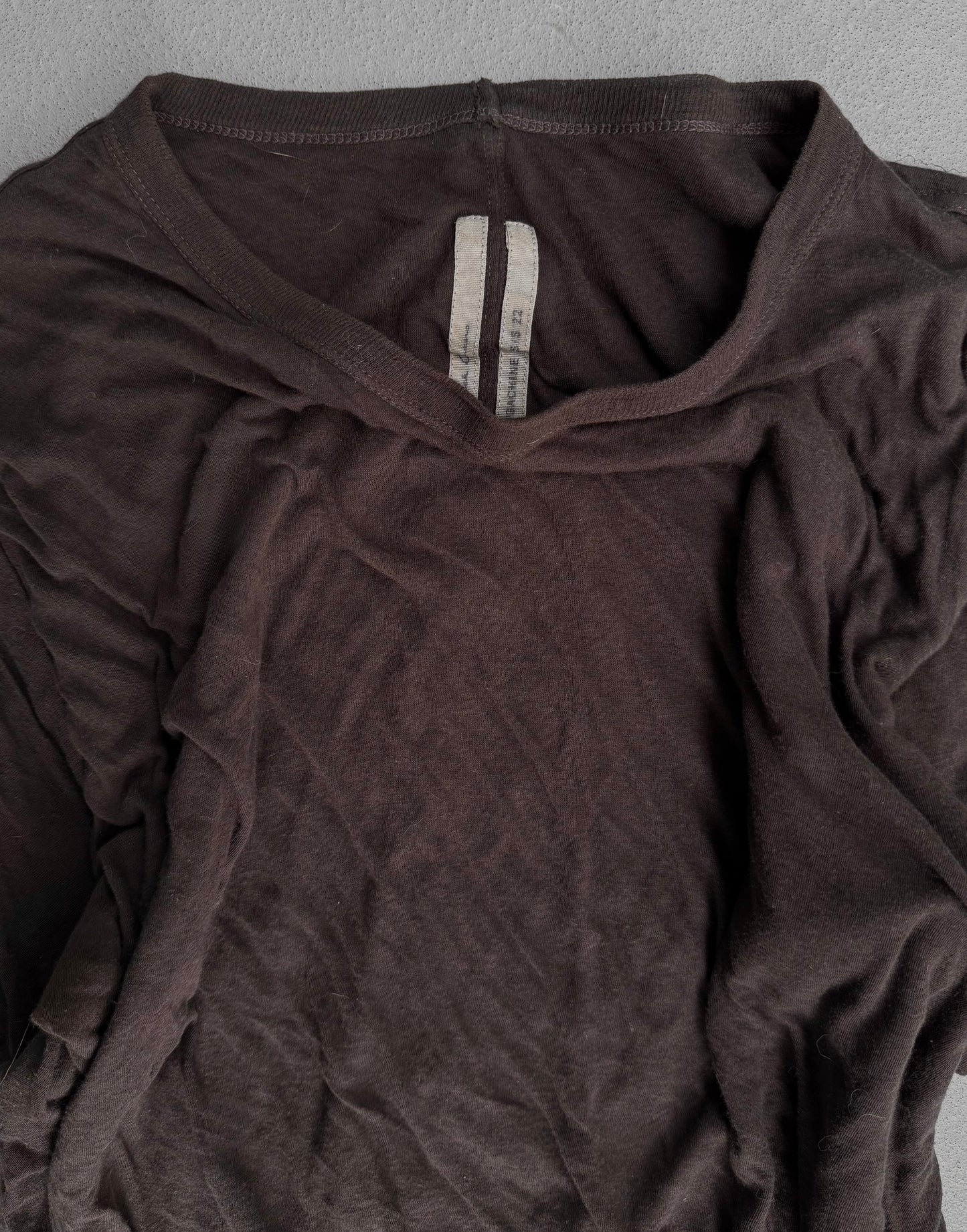 Rick Owens SS22 "FOGACHINE" Oxblood Double Layer T-shirt