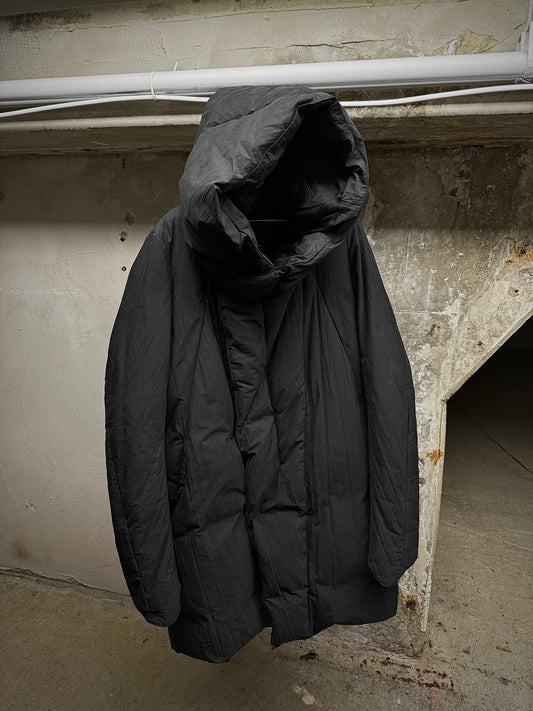 JULIUS _7 AW14-15 "Glitch;" Hooded Nylon Cotton Taffeta Down Puffer Jacket | Archive Fashion Toronto