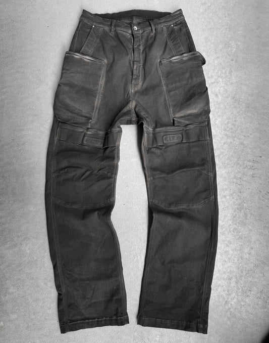 Rick Owens SS24 “LIDO” Mud-washed Stefan Cargo Pants