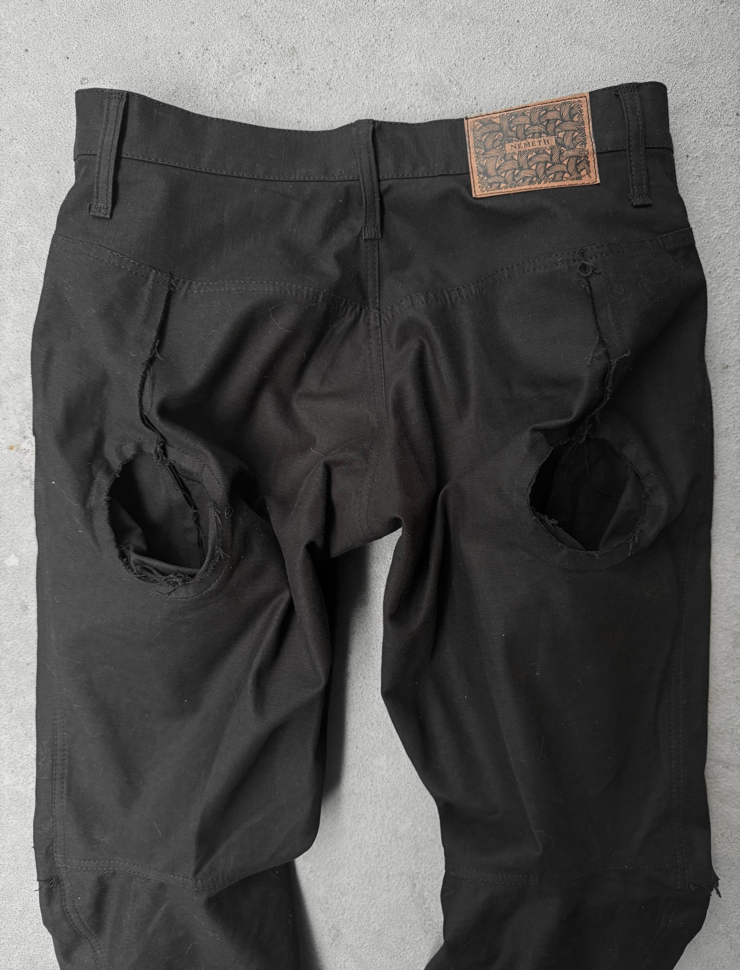 Christopher Nemeth 'NO. 820' 3D Structure Repaired Knee Denim