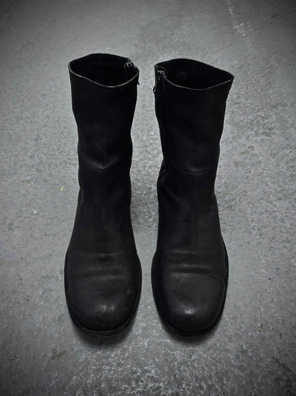 Isamu Katayama "BACKLASH" Side Zip Deerskin Leather boots detail | DRIEW GARMENTS