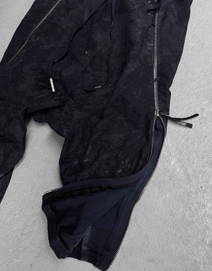 Boris Bidjan Saberi SS16 'P2 F140IK' Vinyl Processed Zipper Seam Drop-crotch Shorts