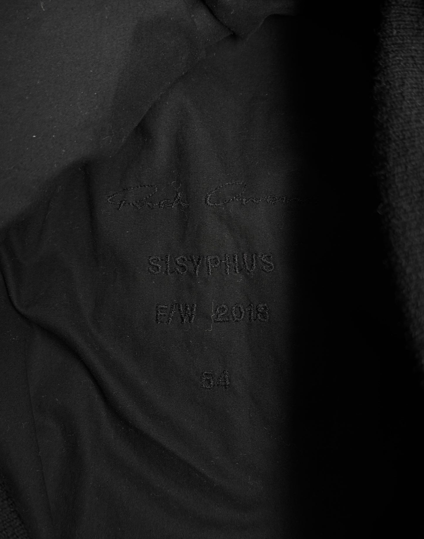 Rick Owens AW18 “SISYPHUS” Boiled Wool Padded Bomber Jacket