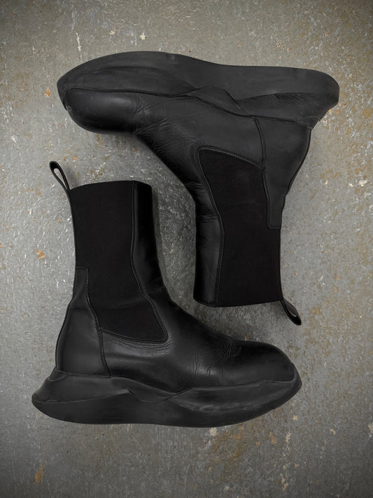 Rick Owens SS23 "EDFU" Geth Beatle Chelsea Leather Boots | Archive Fashion Toronto