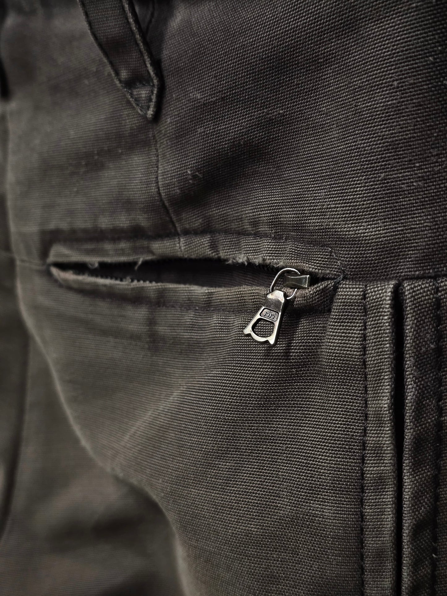 The Viridi-Anne Early 00s Khaki Bio Washed Cotton Canvas Pants