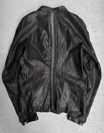 Isaac Sellam : “Experience” Black Lambskin Seamless Bute Crasse Pouille Spine Jacket