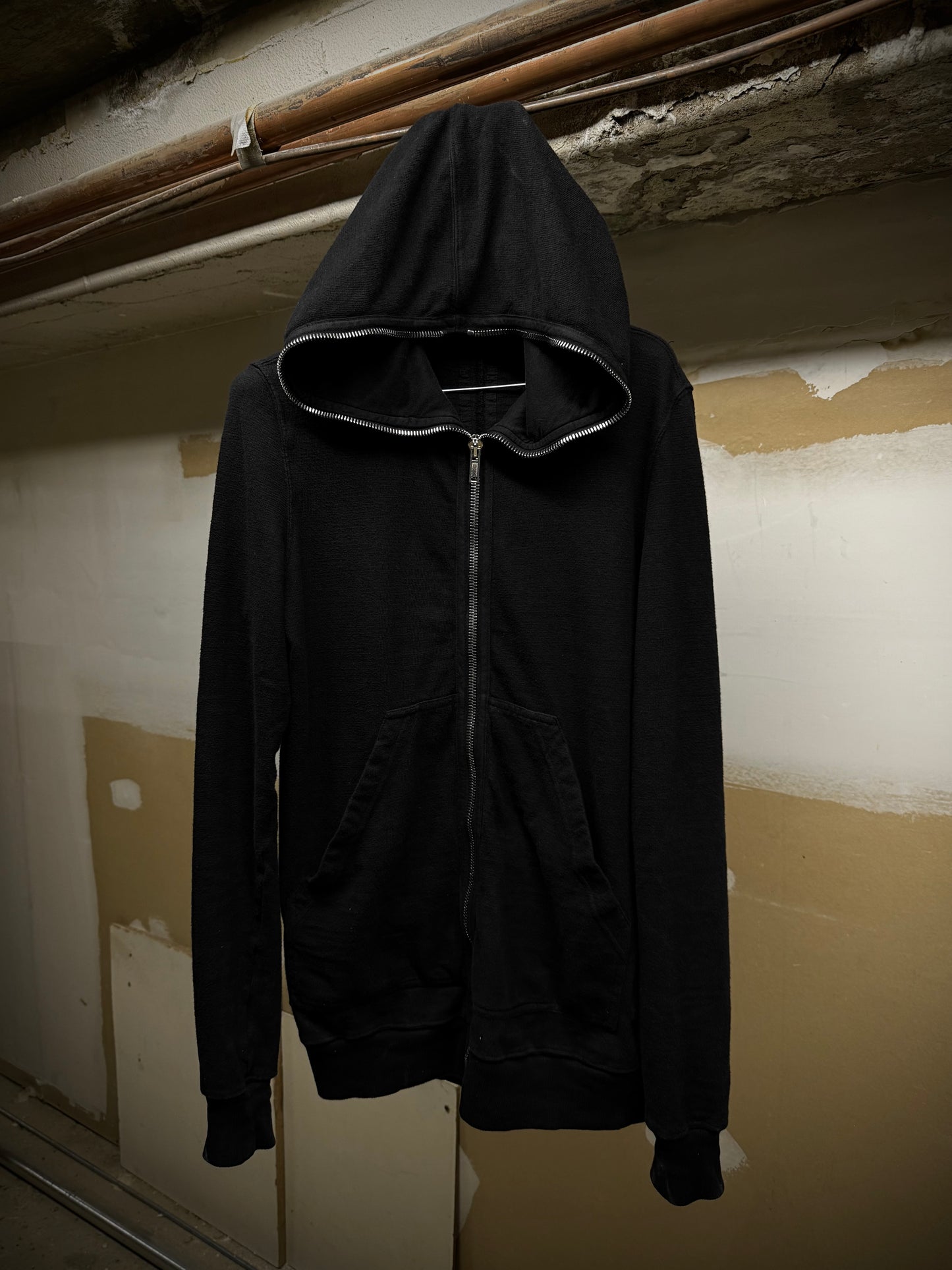 Rick Owens DRKSHDW AW16 "MASTODON" Black Cotton Gimp Hoodie | Archive Fashion Toronto
