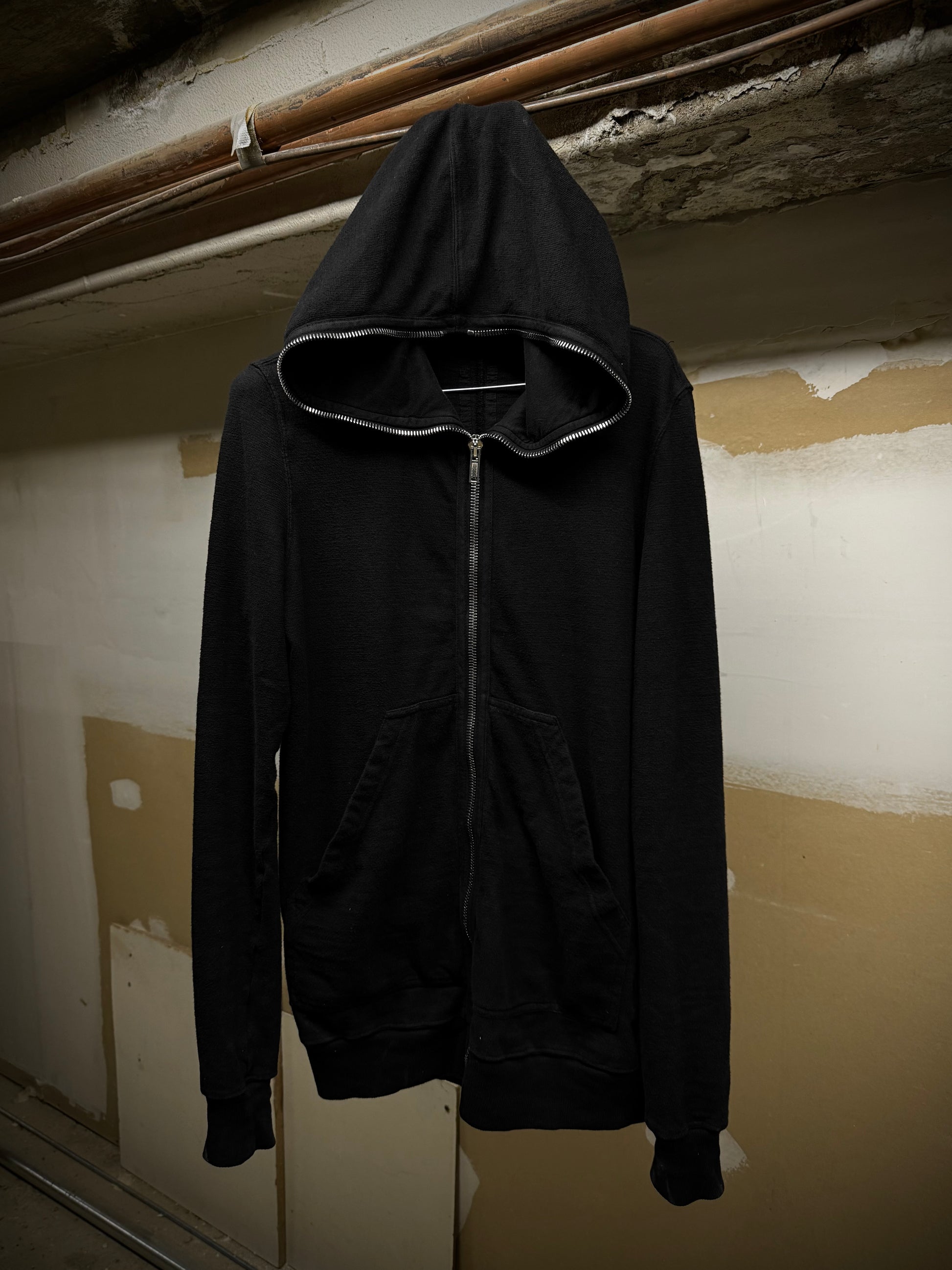 Rick Owens DRKSHDW AW16 "MASTODON" Black Cotton Gimp Hoodie | Archive Fashion Toronto