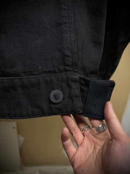 Boris Bidjan Saberi SS14 'TEJANA 1' Horse Culatta Leather Sleeve Hybrid Denim Jacket