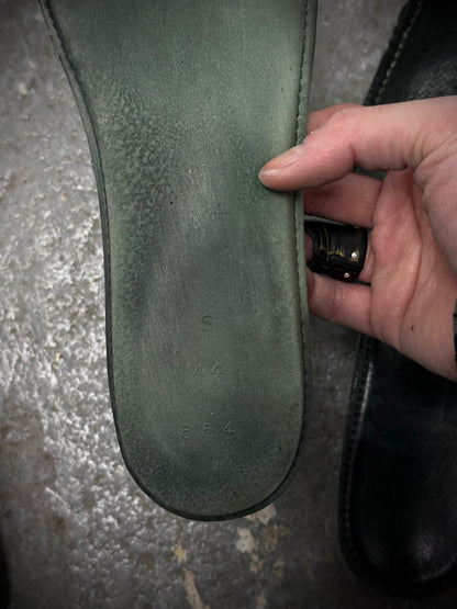 Carol Christian Poell 'AM/2757SP-IN CORSS-PTC/12' Object Dyed Goodyear Prosthetic Spur Biter Crimp Front Boots