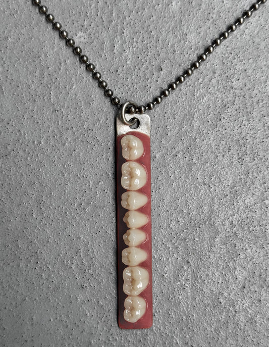 Carol Christian Poell ‘MM/1480’ Reverse Dental Teeth Silver Pendant Necklace