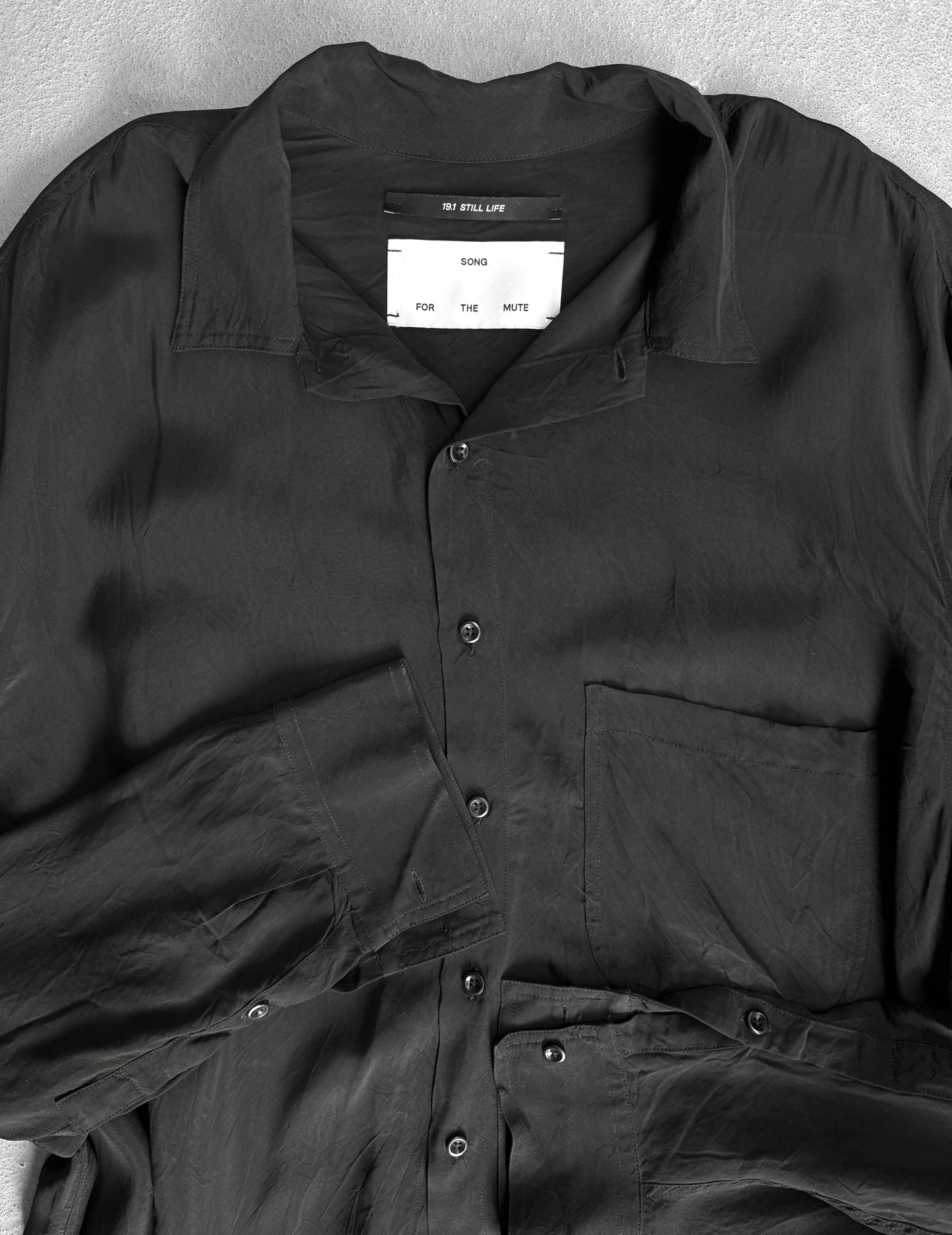 SONG FOR THE MUTE SS19 "19.1 STILL LIFE" Oversized Viscose Shirt