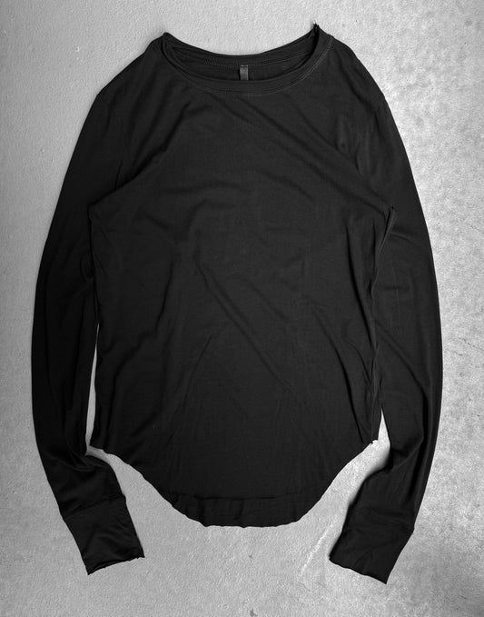 Barbara I Gongini Early 00s Black Jersey Long-sleeves
