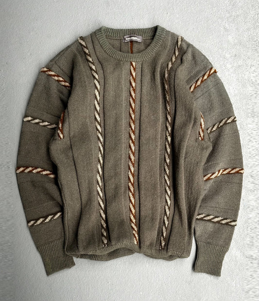 Issey Miyake Late 90s Fuzzy Pattern Wool Knit