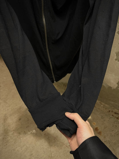 DAMIR DOMA SILENT by DAMIR DOMA 2010s 'TRAPPE' Asymmetric Drape Zip Up Hoodie detail | DRIEW GARMENTS