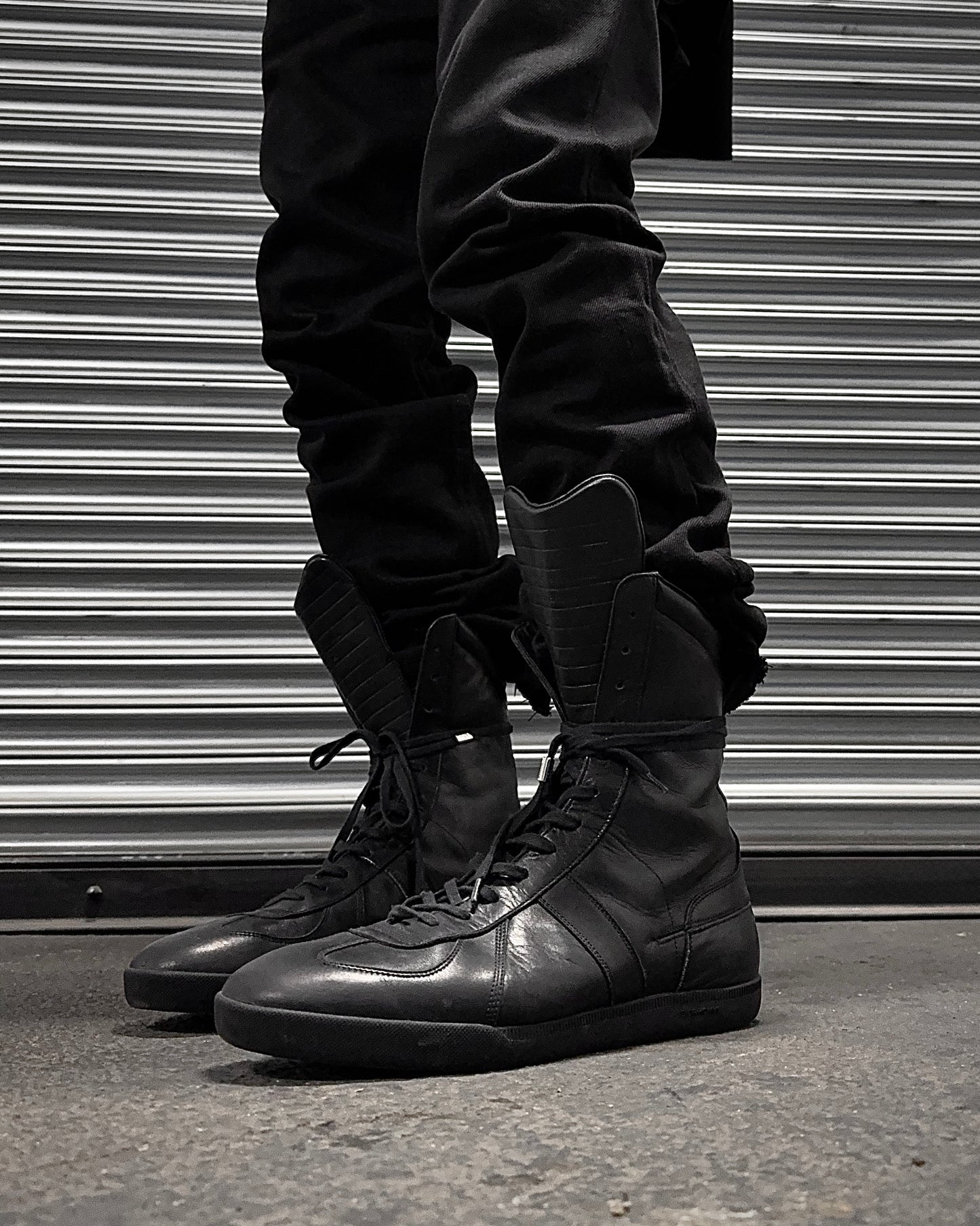 DIOR HOMME by Hedi Slimane AW03-04 “LUSTER” Leather Boxing High-top Sneakers