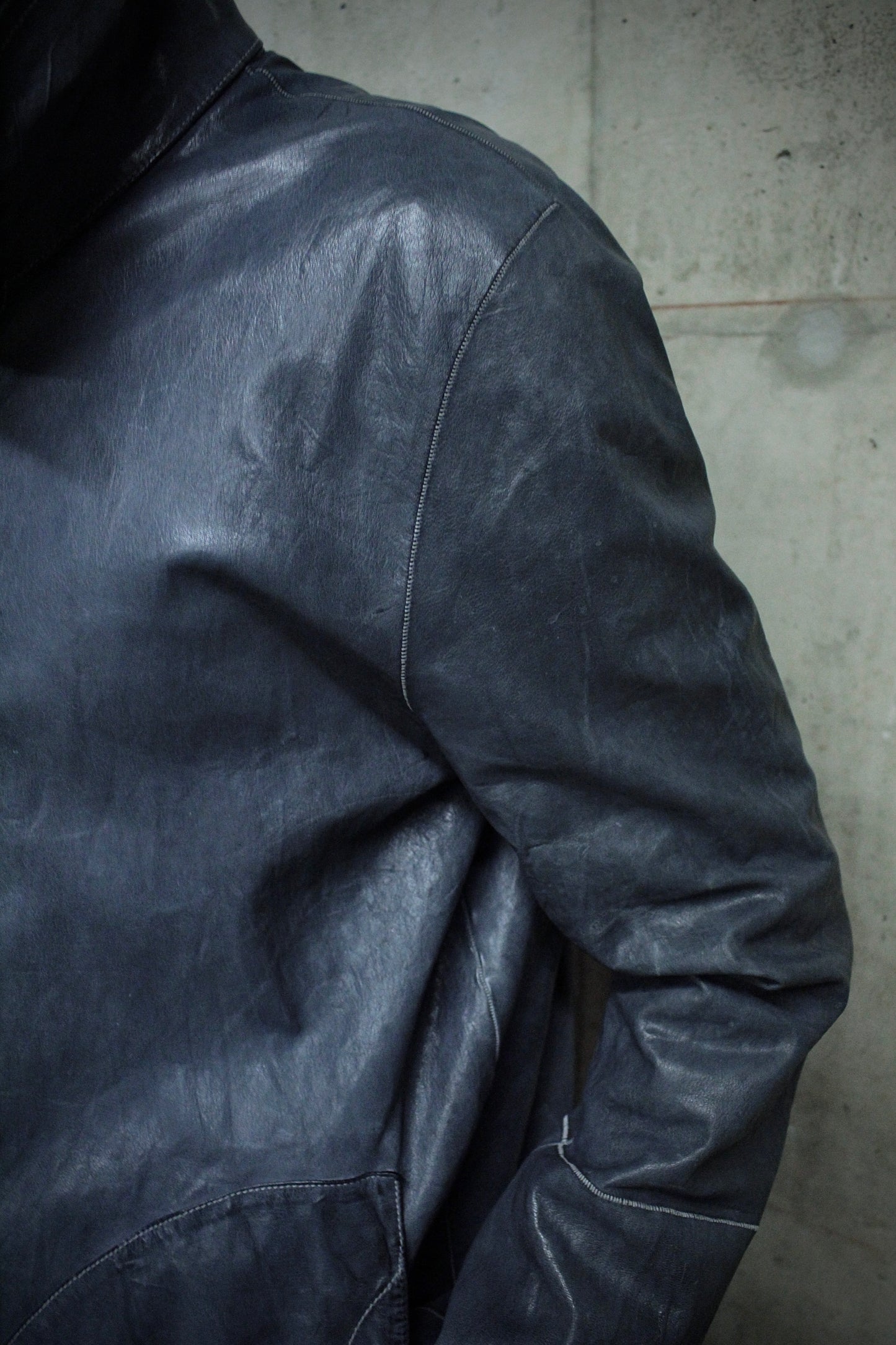 Carol Christian Poell 'LOM/2400 ROOLS-PTC/29' Reversible Object-dyed Kangaroo Leather Parachute Parka Jacket