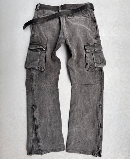 RipVanWinkle Late 90s Articulated Knee Flare Bootcut Cargos Denim