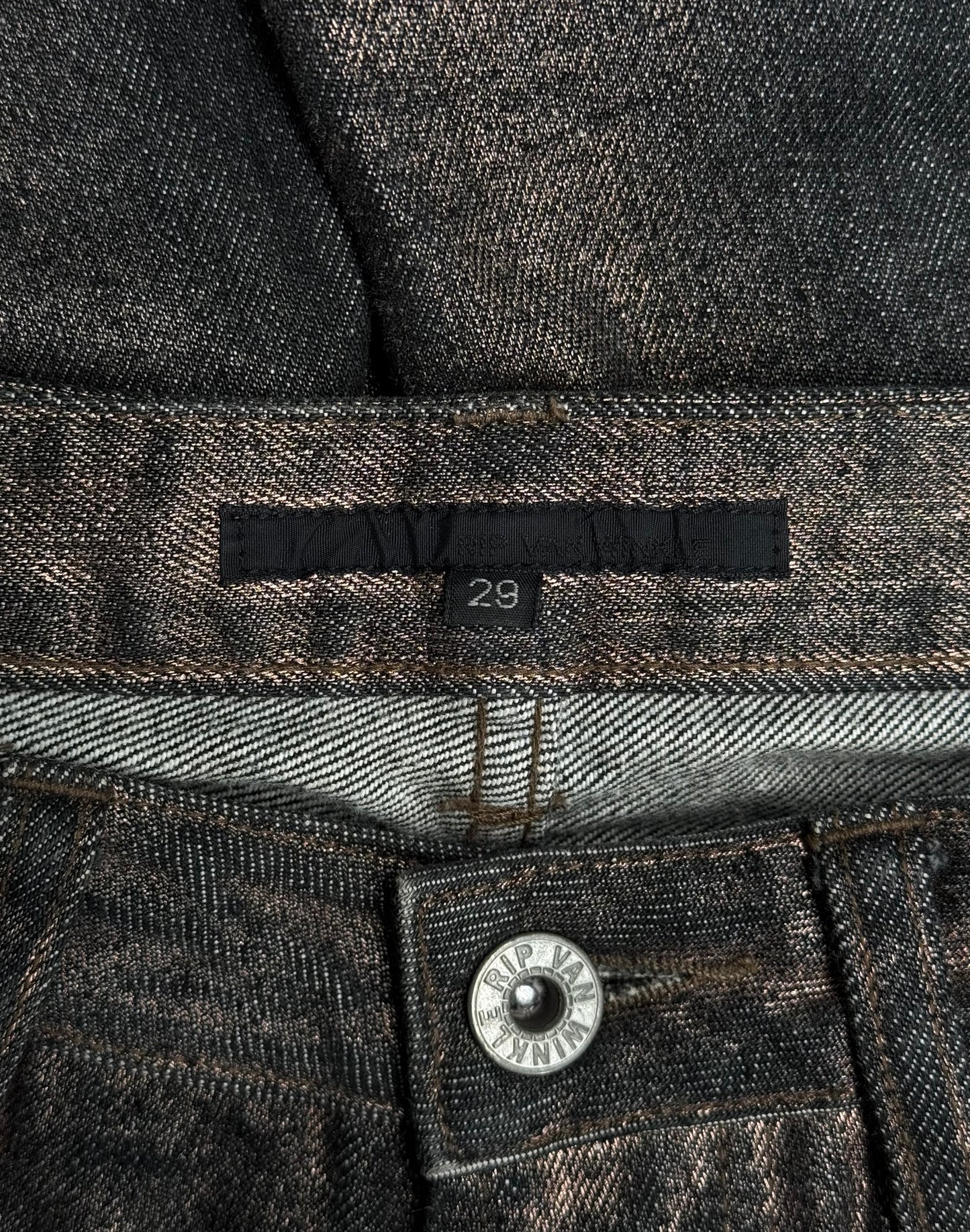 RipVanWinkle Early 00s Rustic Indecresent Flare Bootcut Denim