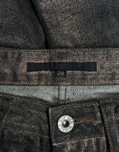 RipVanWinkle Early 00s Rustic Indecresent Flare Bootcut Denim