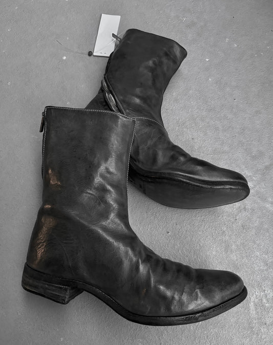 Carol Christian Poell ‘AM/2061L CORS-PTC/19’ Object-dyed Horse Leather Lined Tornado Zip Boots