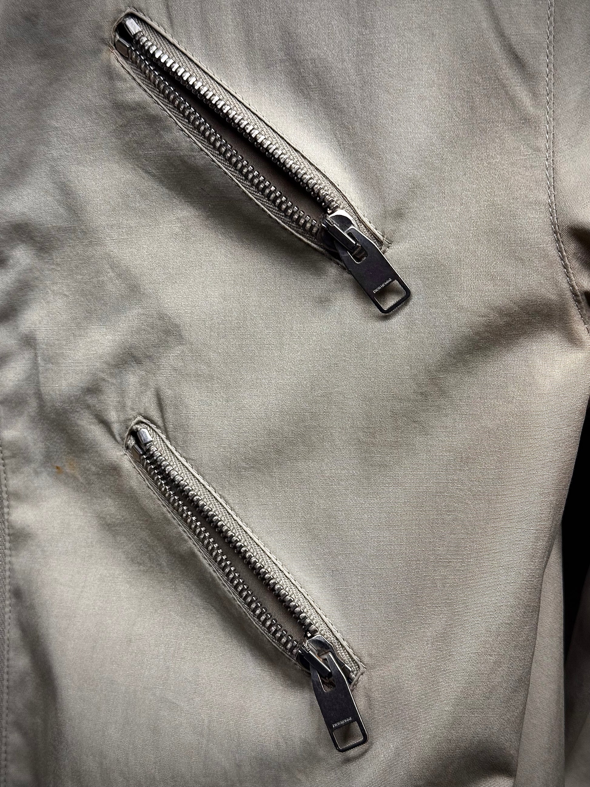 DIOR HOMME by Hedi Slimane SS07 “We Look Good Together”Beige Multi Zip Cropped Jacket detail | DRIEW GARMENTS