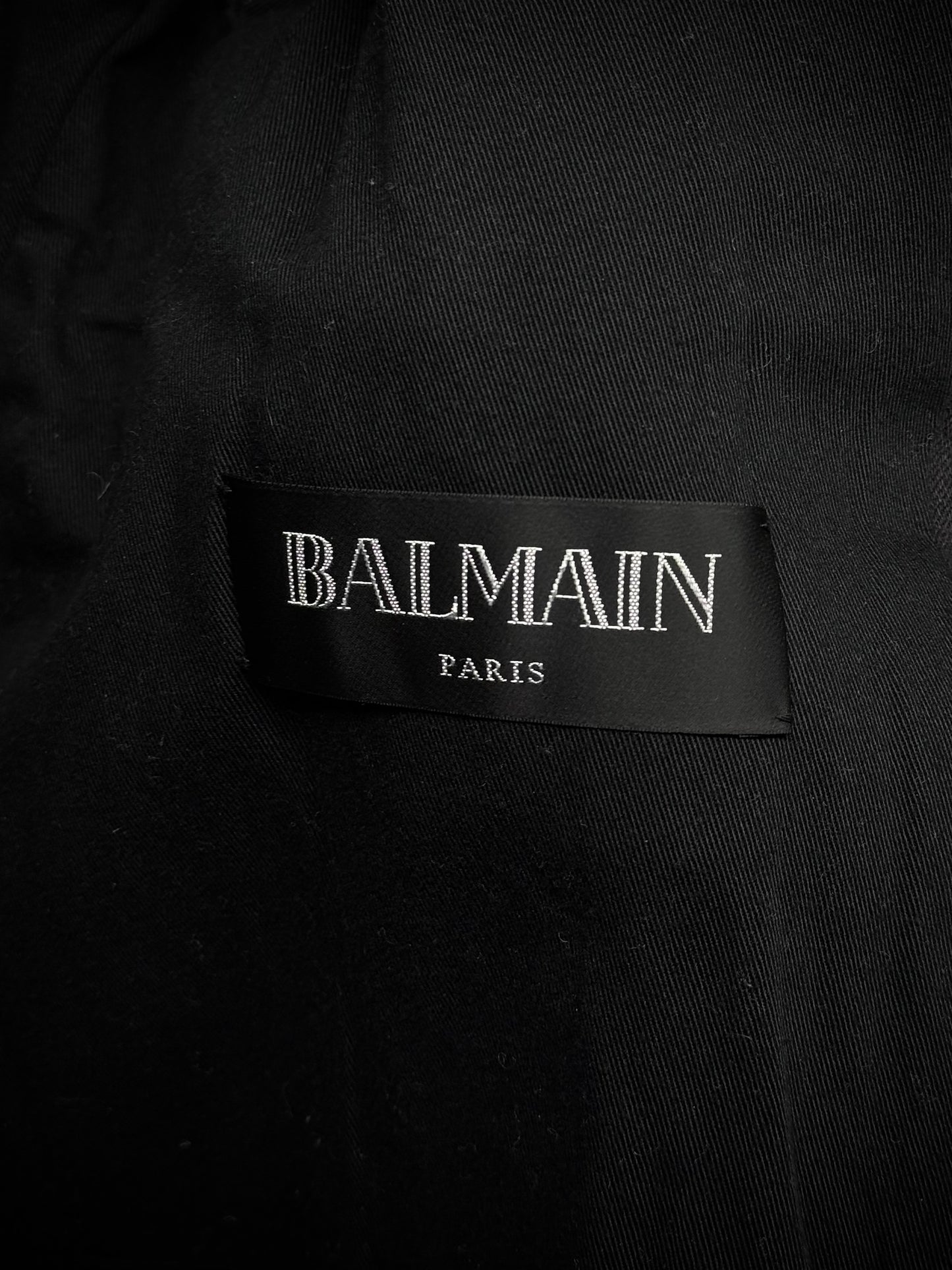 BALMAIN by Olivier Rousteing SS15 Waxed Denim Perfecto Rider Jacket