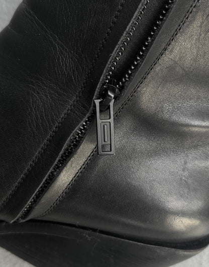 Ann Demeulemeester AW22 'Gerda' Lamb Leather Wedge Heel Boots