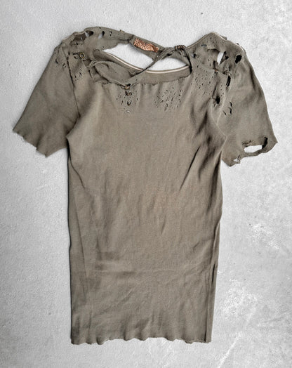 IfSixWasNine Early 00s ‘MUDMAX’ Ribbed Cotton T-shirt