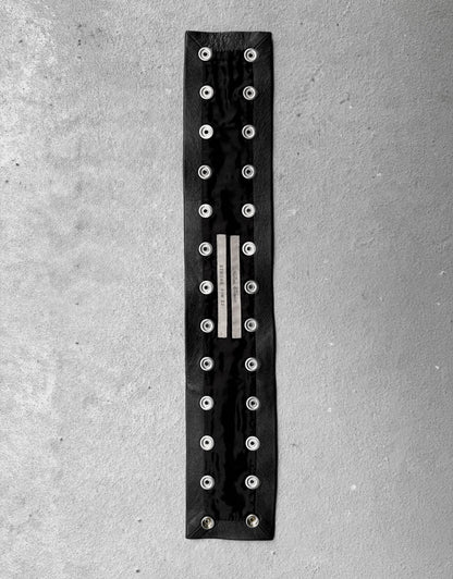 Rick Owens AW22 “STROBE” Calfskin Leather Snap Buttons Choker/Bracelet