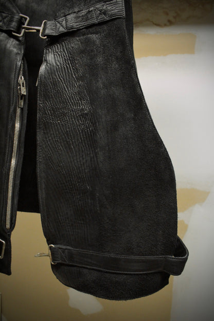 Carol Christian Poell 'AM/2608 CUBS-PTC/010' Object-dyed Horse Culatta Leather Vest Bag detail | DRIEW GARMENTS