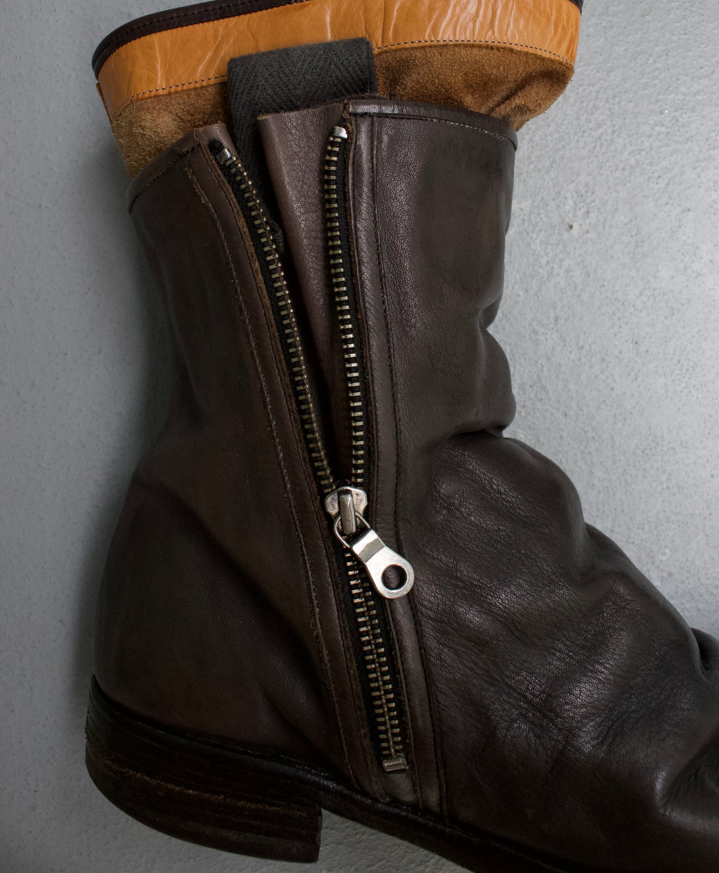 MiharaYasuhiro AW09 Double-Layered Wrinkle Leather Boots