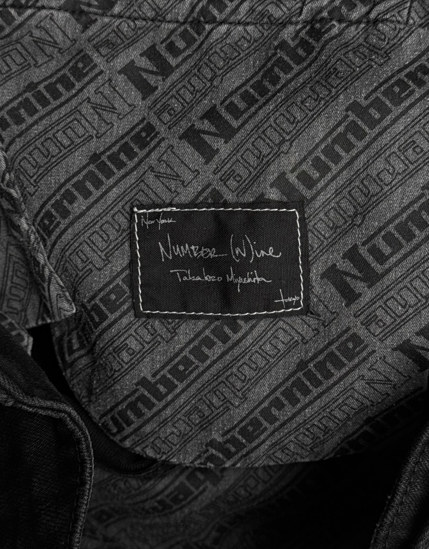 Number (N)ine SS05 “Nightcrawler” Multi-zip Skinny Rider Denim