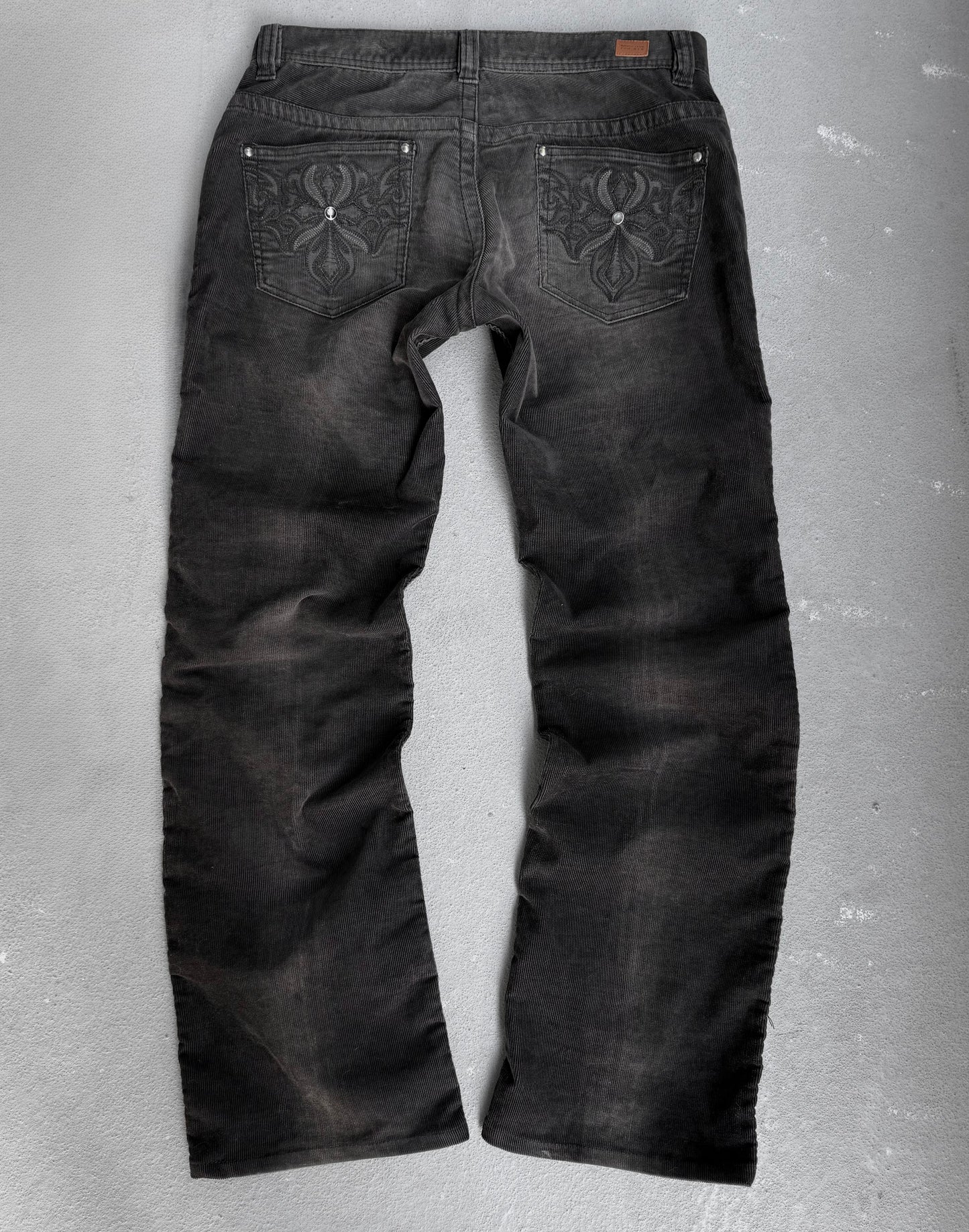 NICOLE CLUB FOR MEN Early 00s Coduroy Studded Bootcut Pants