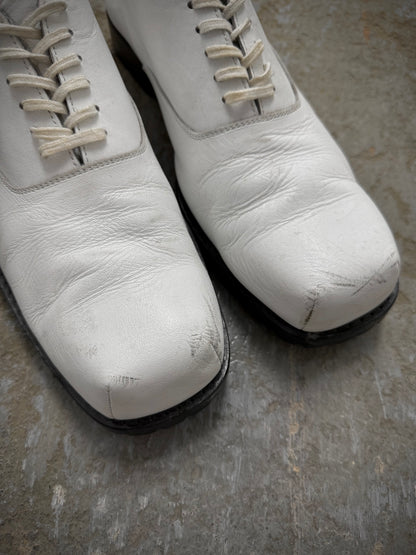 COMME des GARÇONS HOMME PLUS SS11 White Square Toe Leather Derbies detail | DRIEW GARMENTS