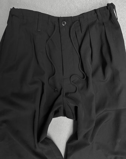 Yohji Yamamoto POUR HOMME AW18 Pleated Drop-crotch Balloon Crop Pants