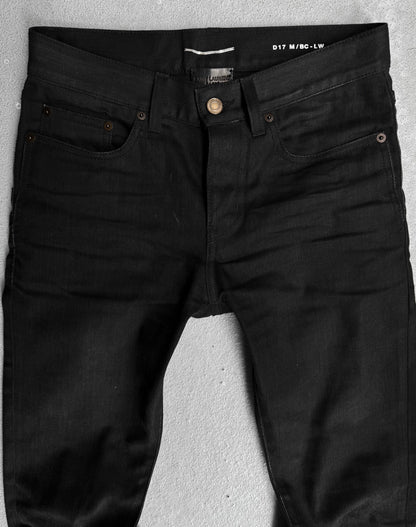 Saint Laurent Paris SS19 ‘D17’ Black Bootcut Flare Denim