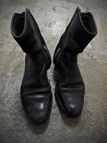 Carol Christian Poell 'AM/2601 CUBS-PTC/10' Object-dyed Horse Culatta Leather Tornado Boots detail | DRIEW GARMENTS
